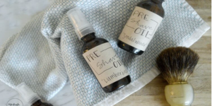 A bottle of natural oils blended at home for his daily grooming ritual
